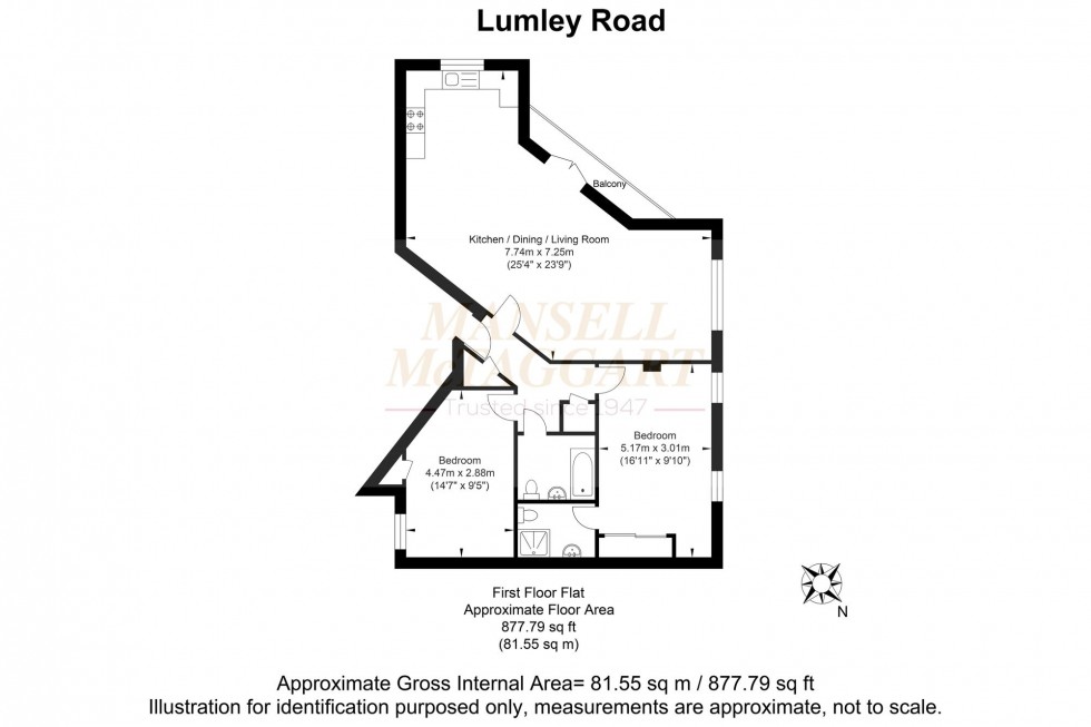 Floorplan for Lumley Road, The Quadrangle Lumley Road, RH6