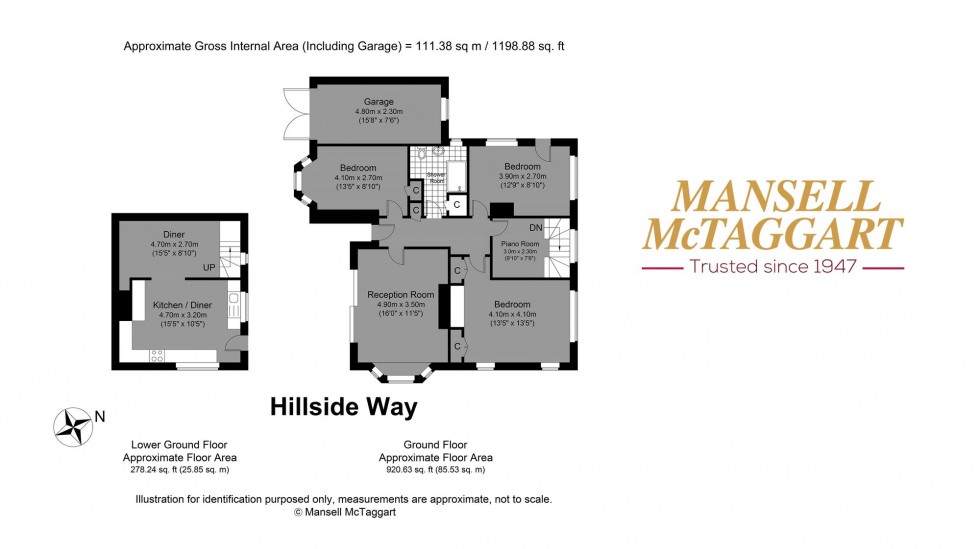 Floorplan for Hillside Way, Withdean, BN1