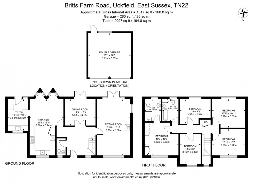 Floorplan for Britts Farm Road, Buxted, TN22