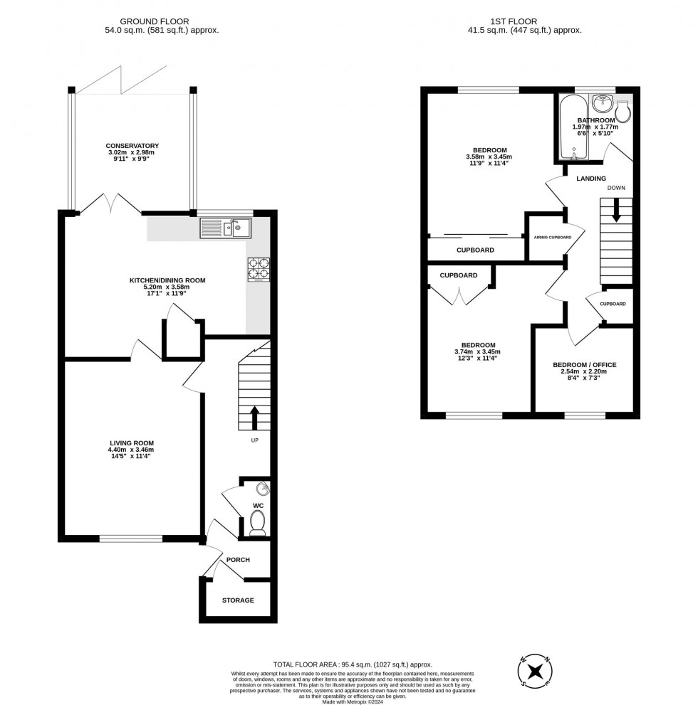 Floorplan for Fairway, Ifield, RH11