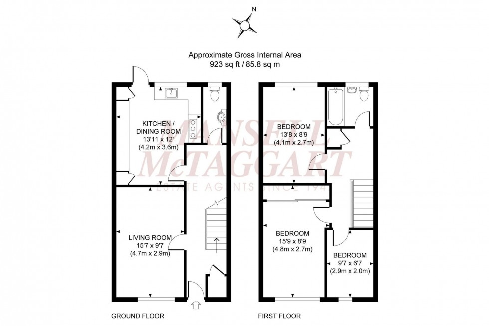 Floorplan for Dumbrills Close, Burgess Hill, RH15