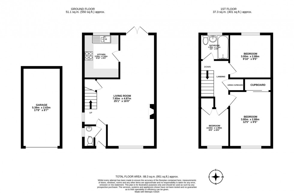 Floorplan for Wilberforce Close, Crawley, RH11