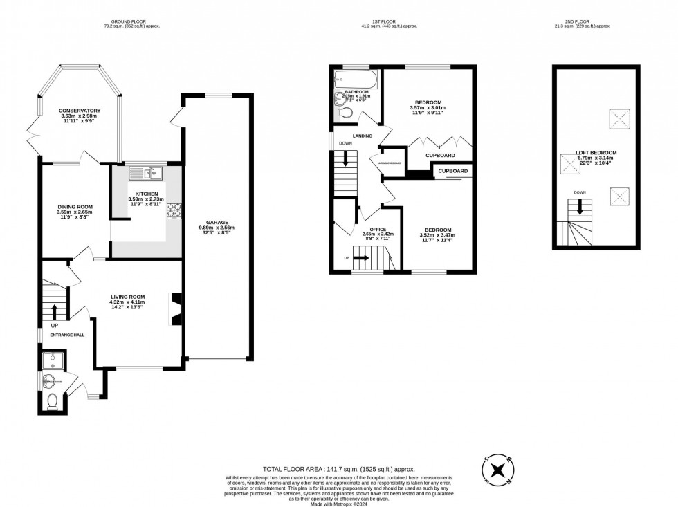 Floorplan for Stuart Way, East Grinstead, RH19