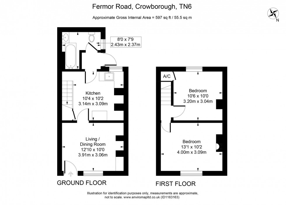 Floorplan for Fermor Road, Crowborough, TN6