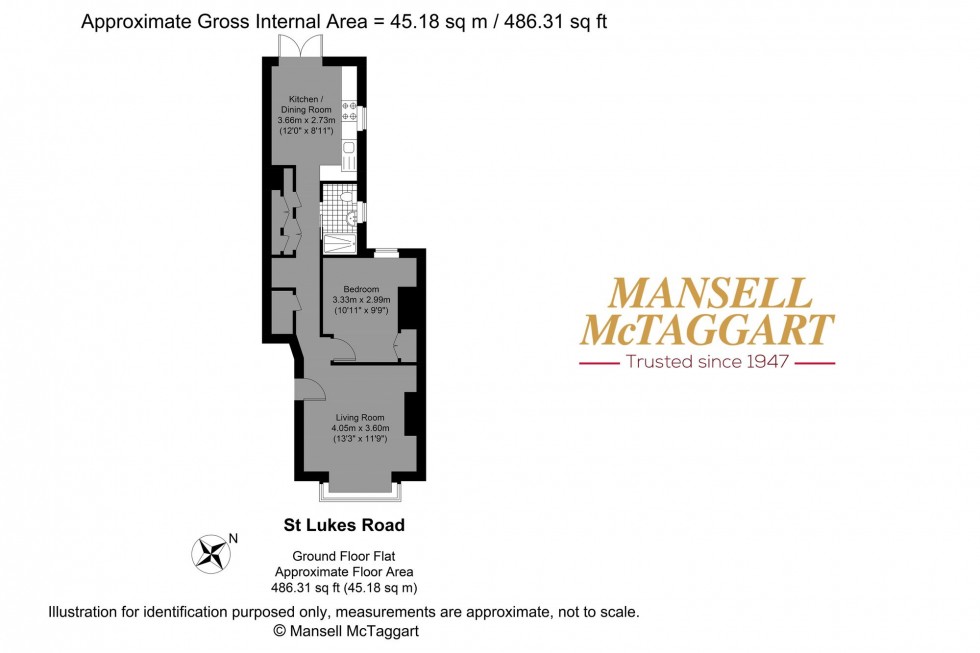 Floorplan for St. Lukes Road, Brighton, BN2