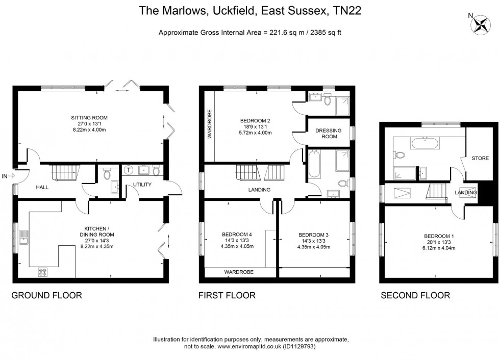 Floorplan for School Lane, Hadlow Down, TN22