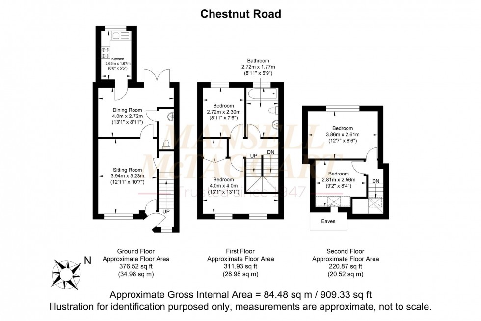 Floorplan for Chestnut Road, Horley, RH6