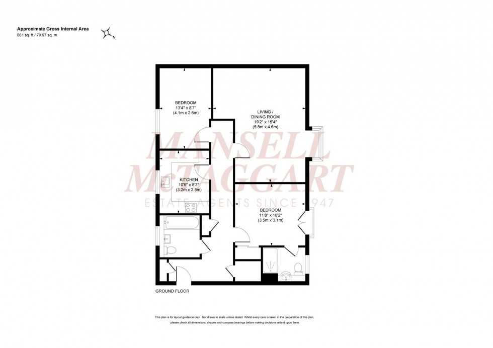 Floorplan for Craftmans Crescent, Priory Court, RH15