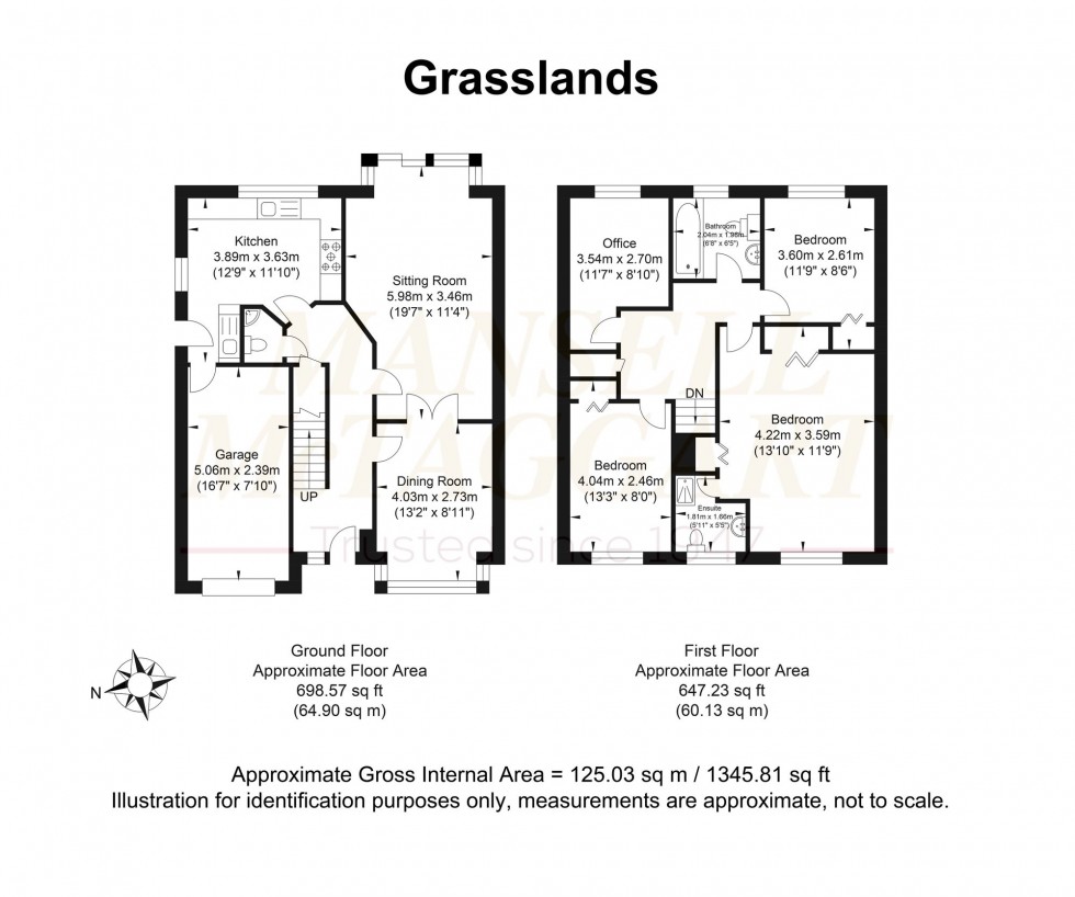 Floorplan for Grasslands, Smallfield, RH6