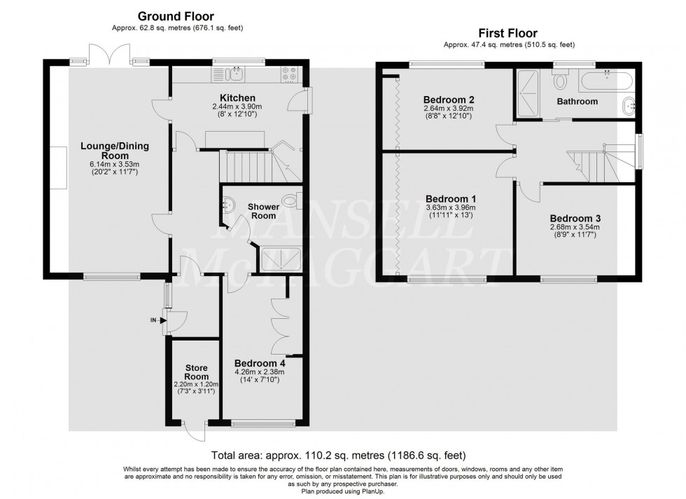 Floorplan for Rectory Field, Hartfield, TN7