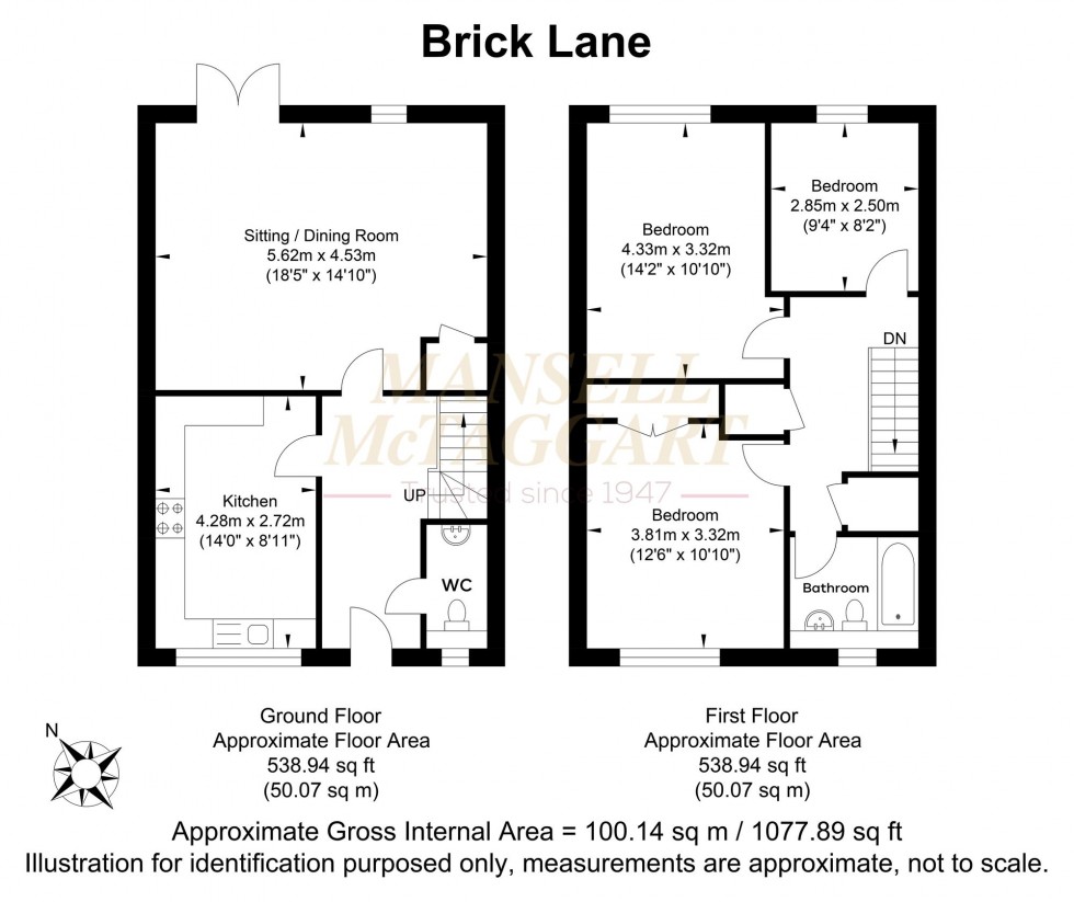 Floorplan for Brick Lane, Slinfold, RH13