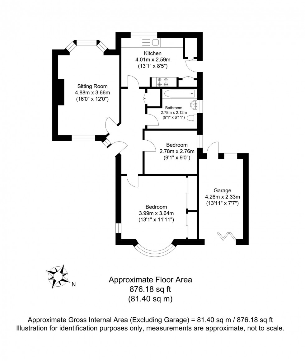 Floorplan for Highdown Road, Lewes, BN7