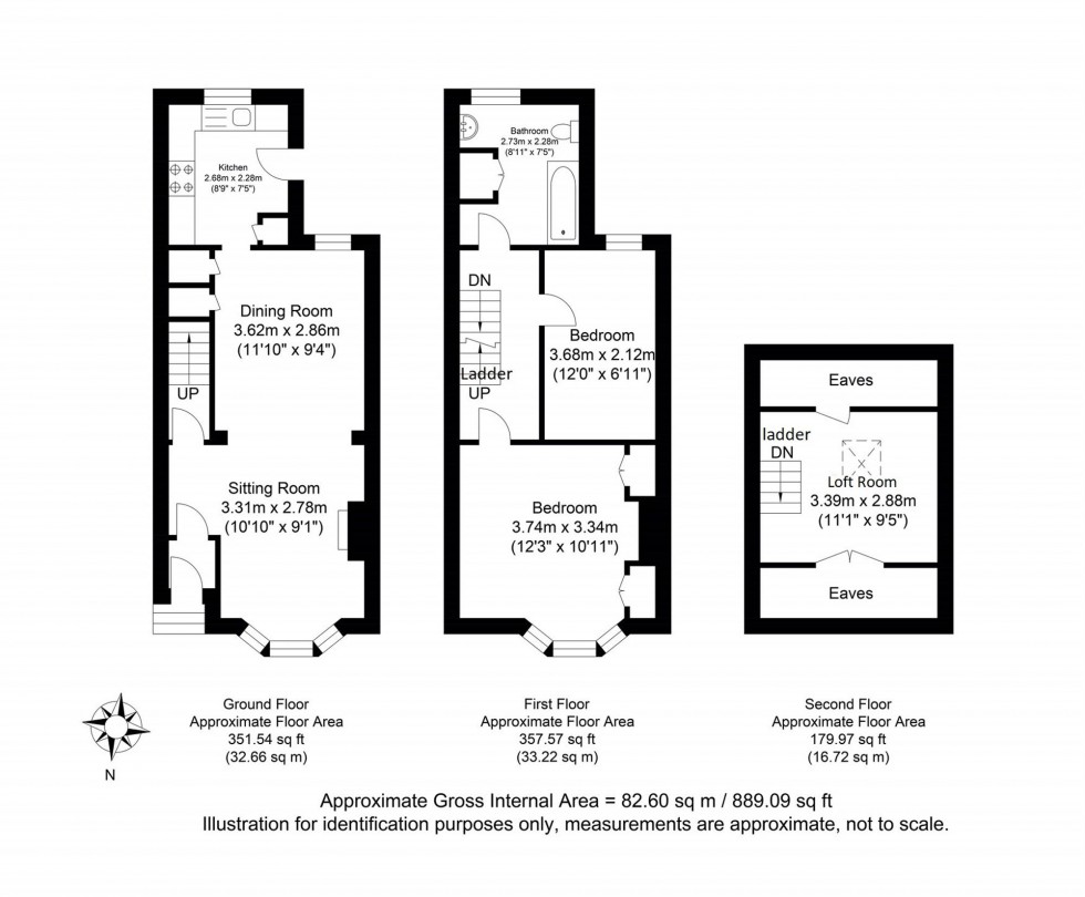 Floorplan for De Montfort Road, Lewes, BN7