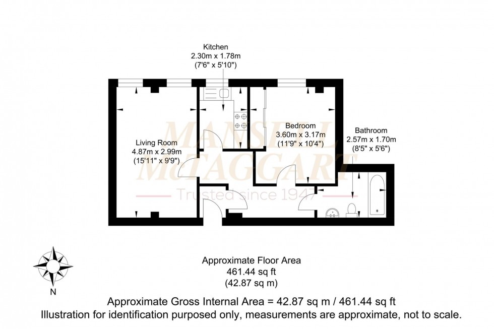 Floorplan for Byron Street, Tennyson Court Byron Street, BN3