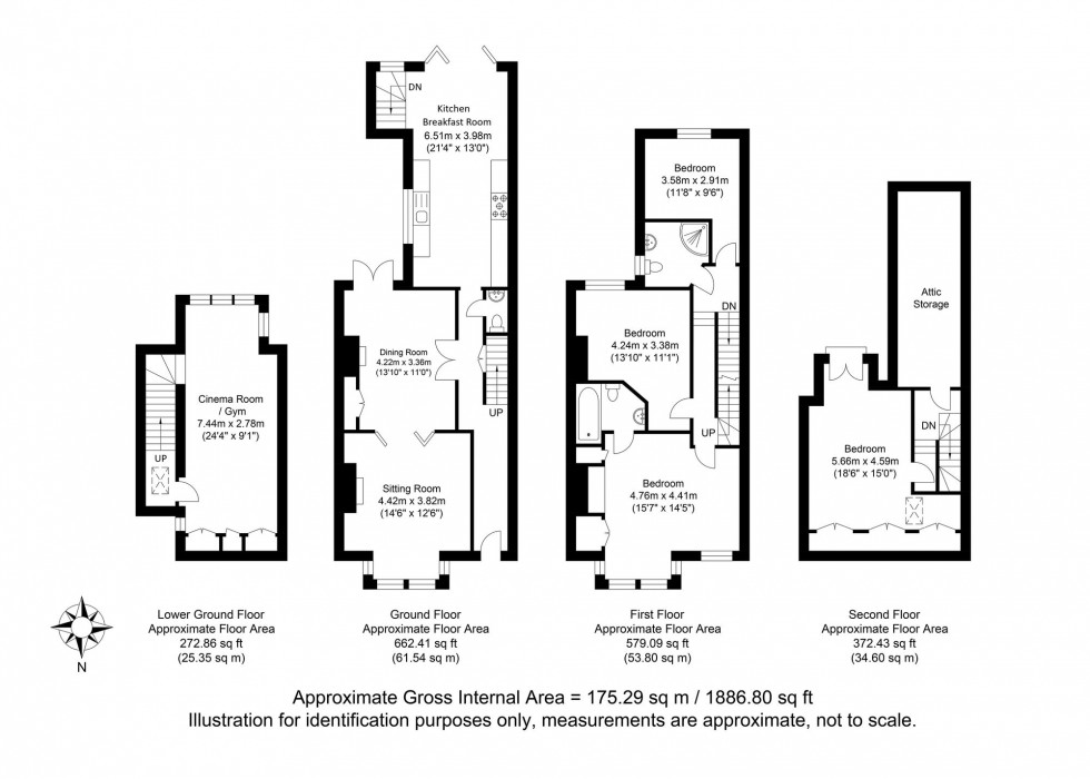 Floorplan for Prince Edwards Road, Lewes, BN7