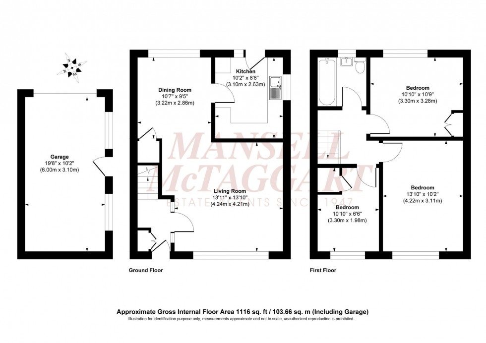 Floorplan for Erin Way, Burgess Hill, RH15