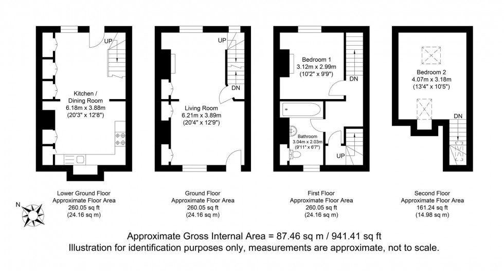 Floorplan for Nevill Road, Lewes, BN7