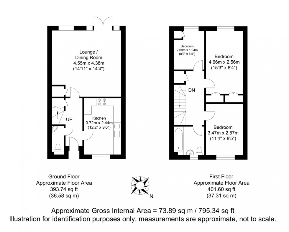 Floorplan for Tanners Brook, Lewes, BN7