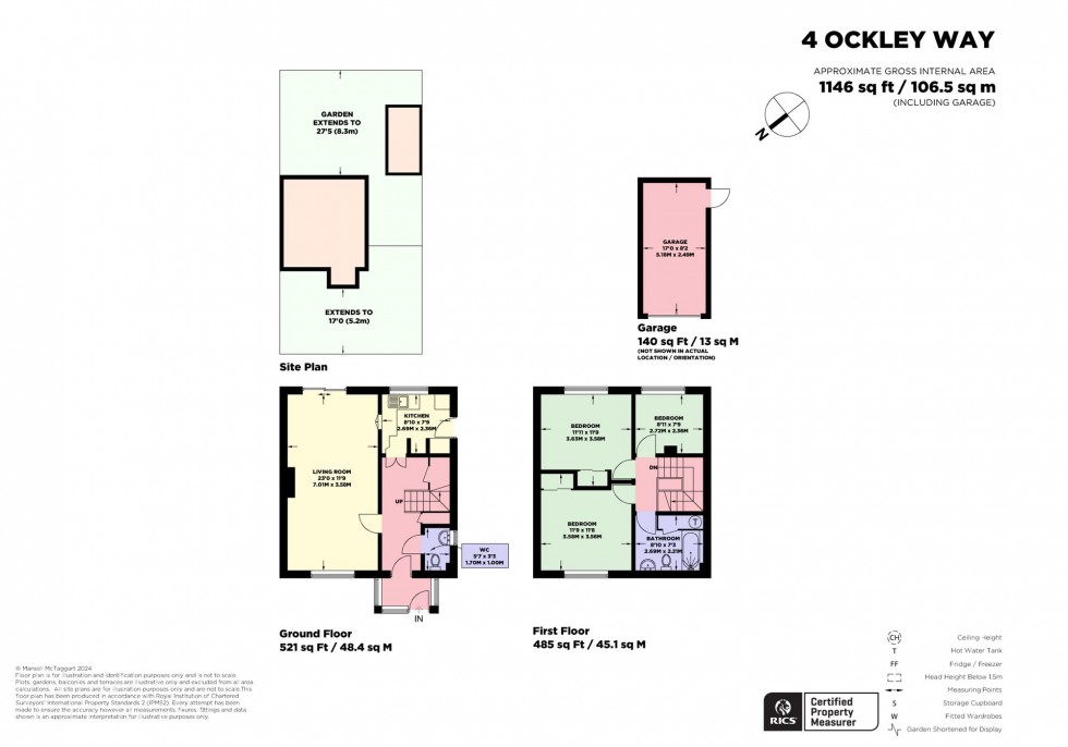 Floorplan for Ockley Way, Hassocks, BN6