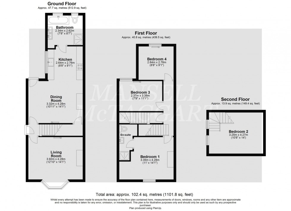 Floorplan for Kimberley Road, Crawley, RH10