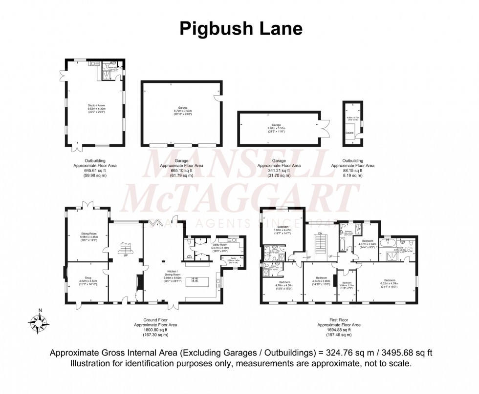 Floorplan for Pigbush Lane, Loxwood, RH14