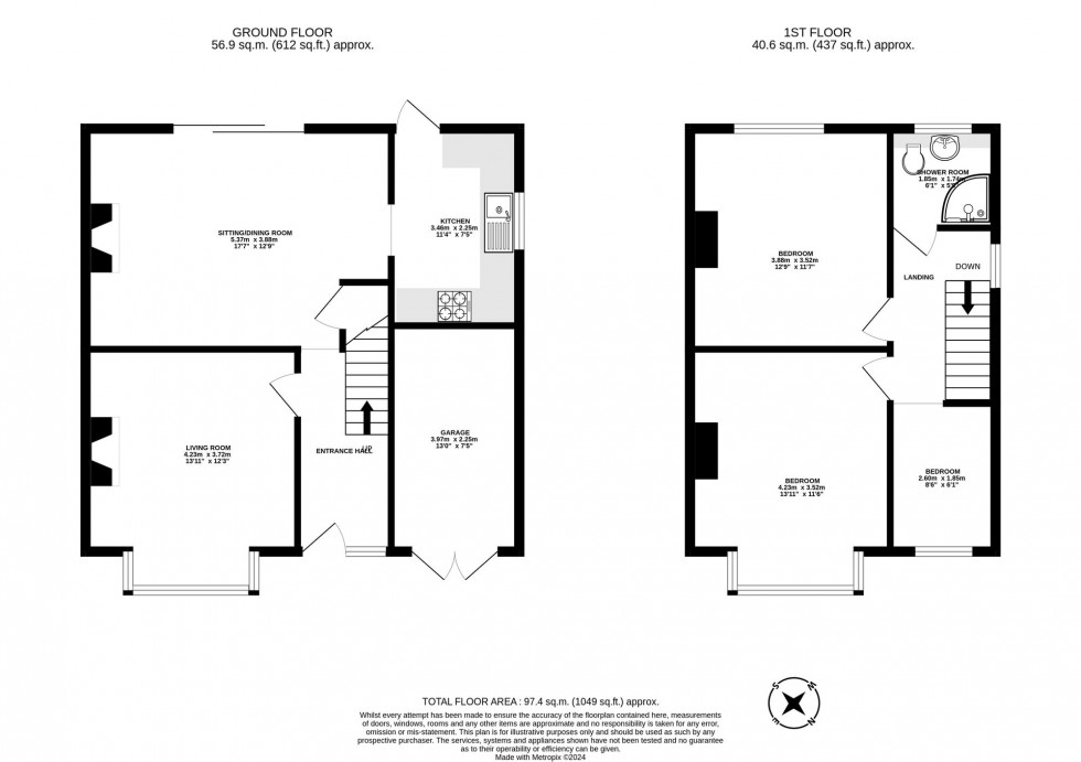 Floorplan for Victoria Road, Horley, RH6