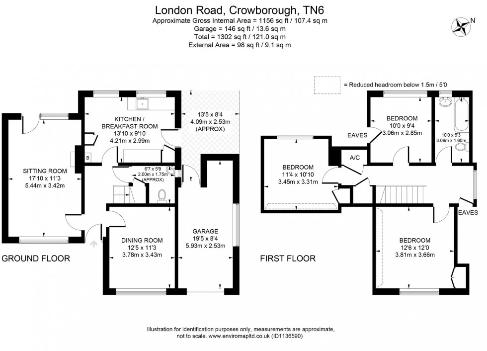 Floorplan for London Road, Crowborough, TN6