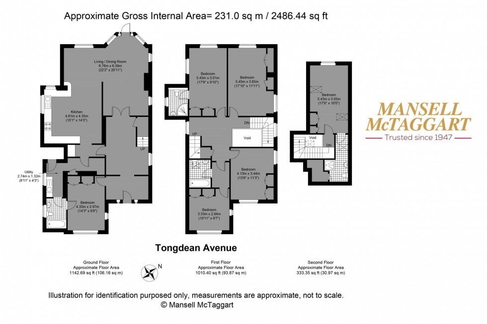 Floorplan for Tongdean Avenue, Hove, BN3