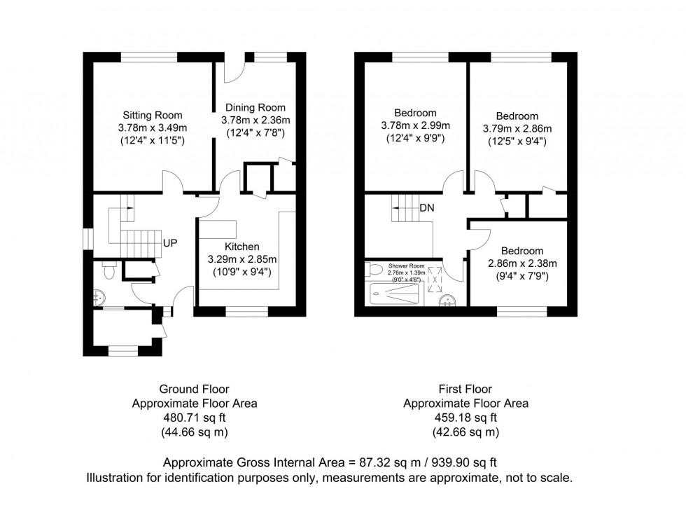 Floorplan for Russell Row, Lewes, BN7
