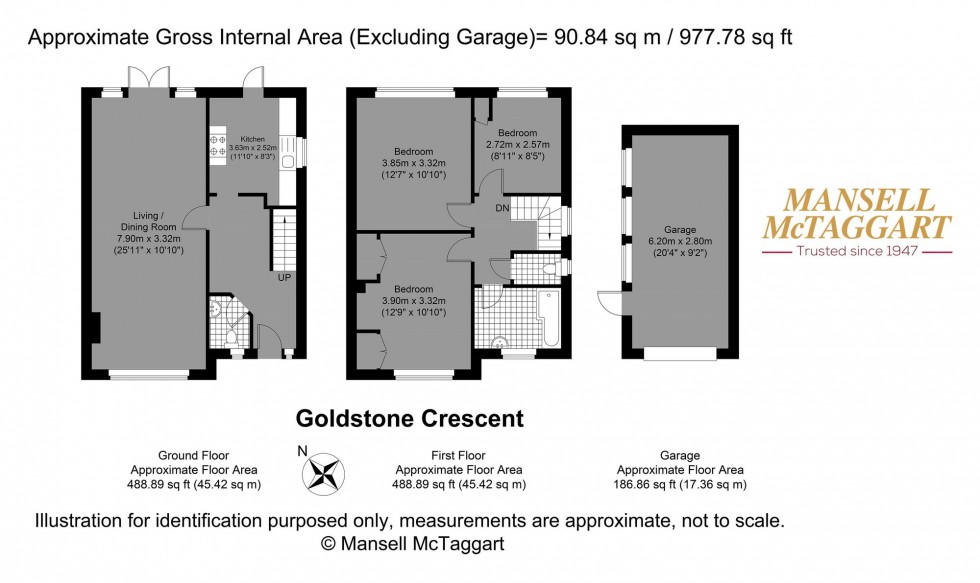 Floorplan for Goldstone Crescent, Hove, BN3