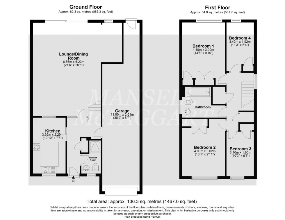 Floorplan for Tudor Close, East Grinstead, RH19