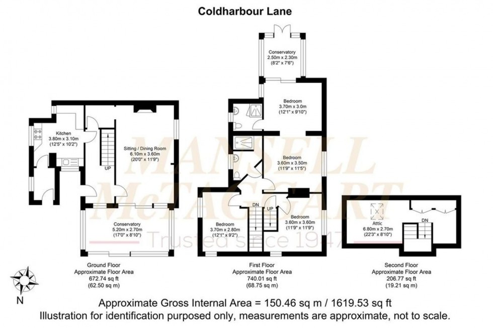 Floorplan for Coldharbour Lane, North Chailey, BN8