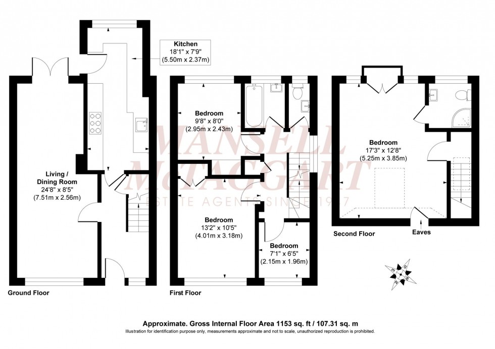 Floorplan for Marle Avenue, Burgess Hill, RH15