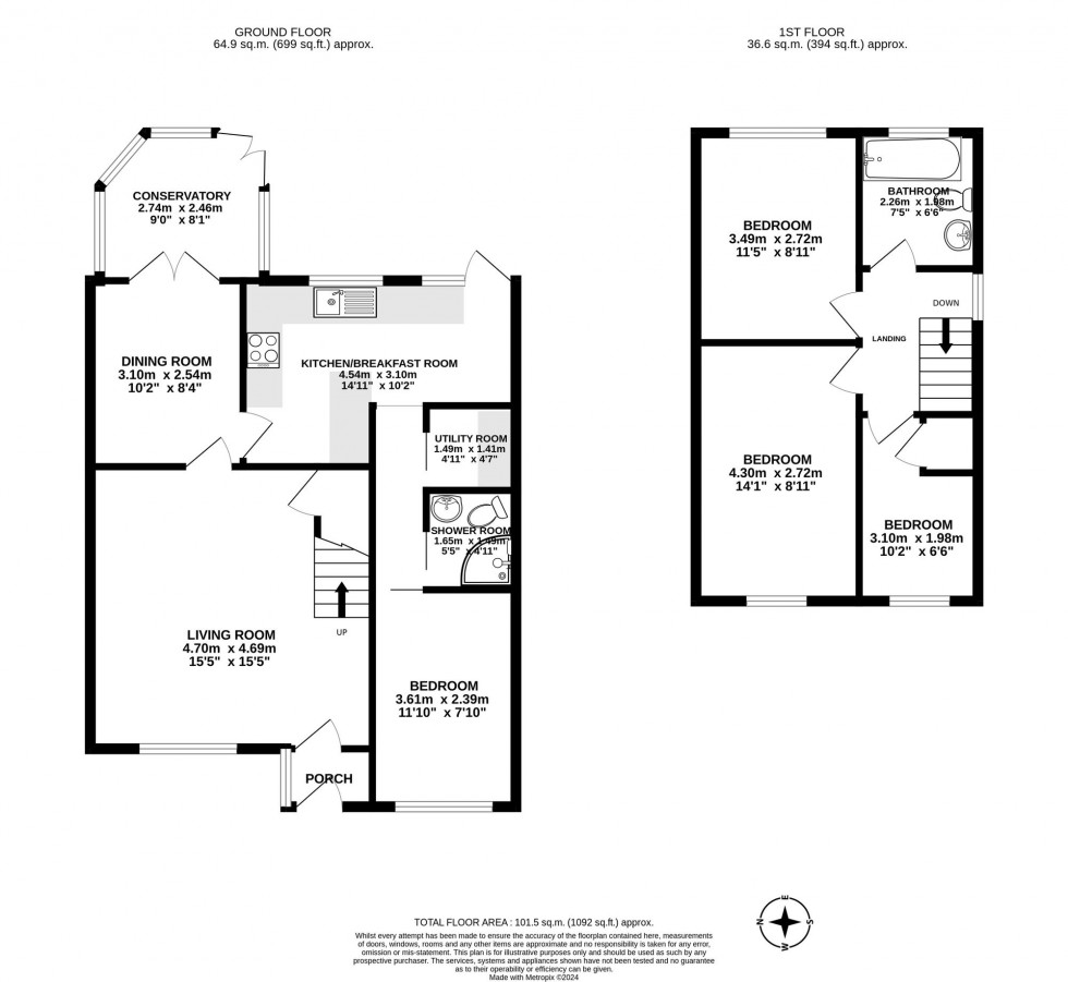 Floorplan for St. Hildas Close, Crawley, RH10