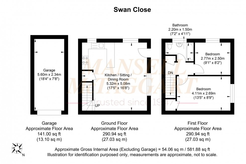 Floorplan for Swan Close, Storrington, RH20