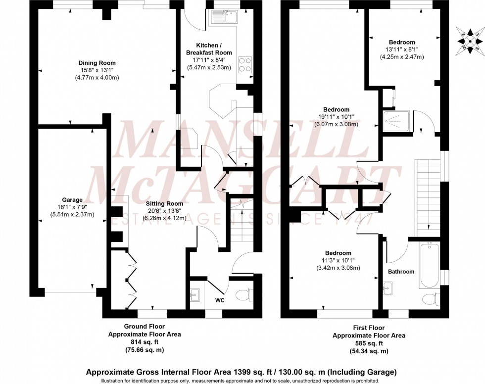 Floorplan for Marlborough Drive, Burgess Hill, RH15