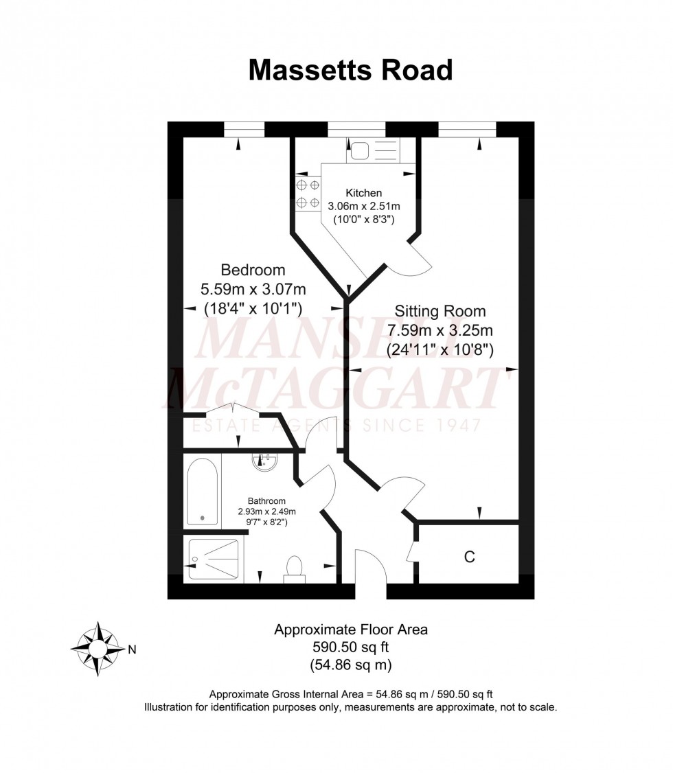 Floorplan for Massetts Road, Wavertree Court, RH6