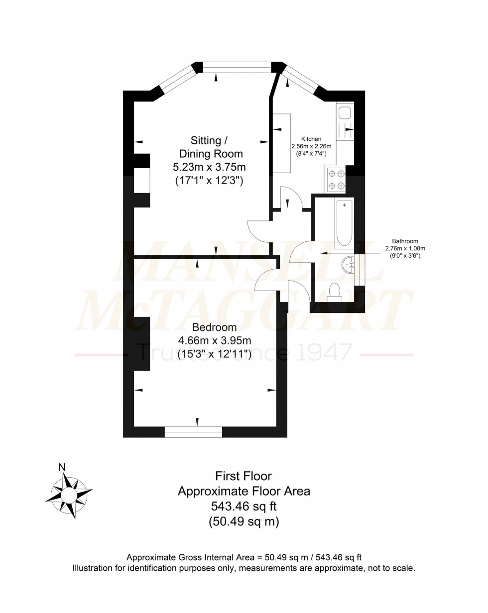 Floorplan for Clarendon Villas, Hove, BN3