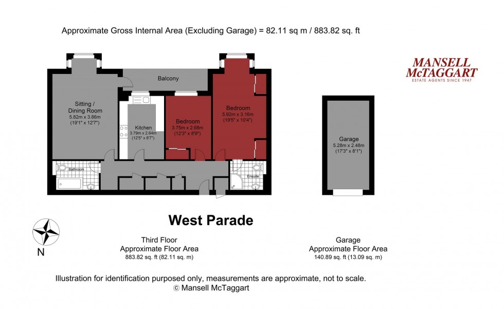 Floorplan for West Parade, Worthing, BN11