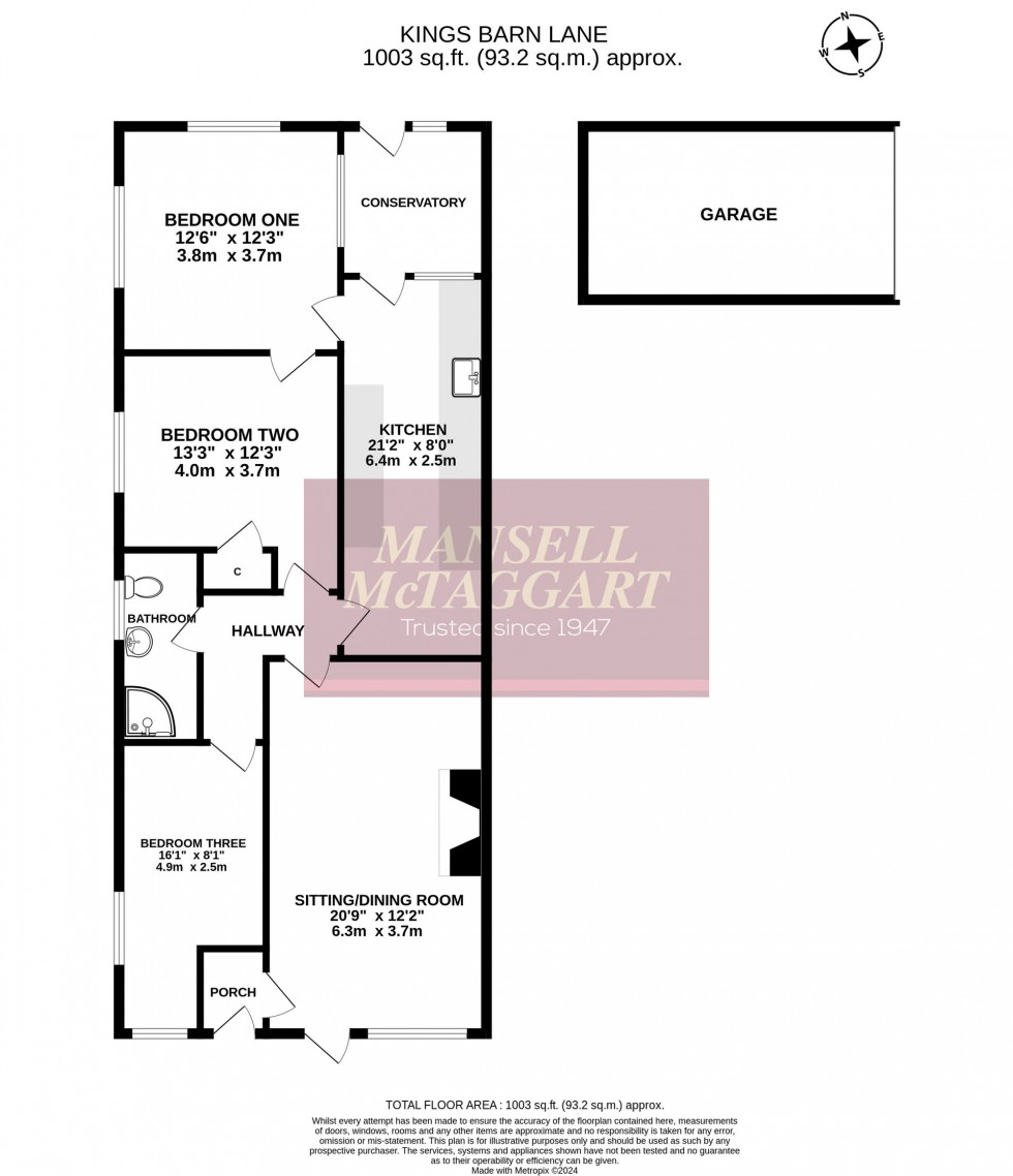 Floorplan for Kings Barn Lane, Steyning, BN44