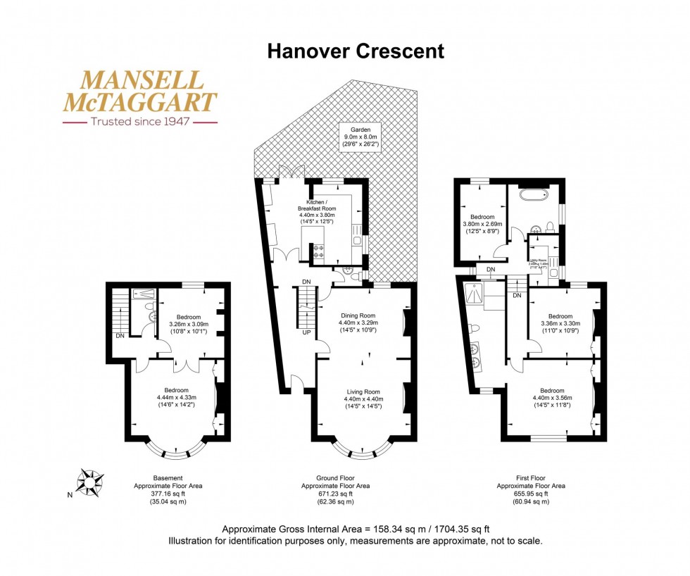 Floorplan for Hanover Crescent, Brighton, BN2