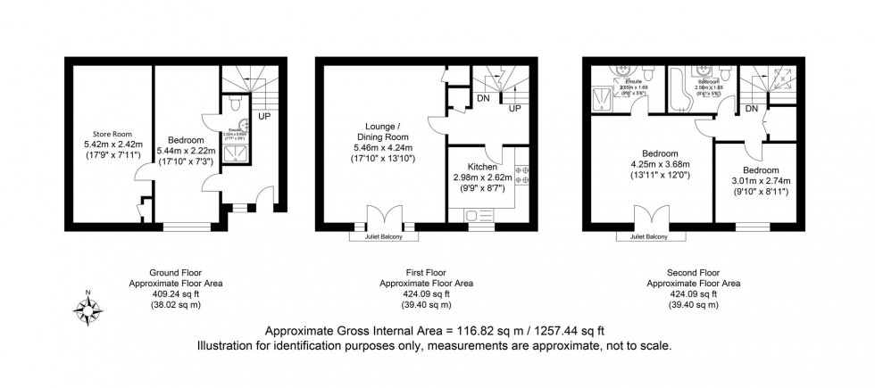 Floorplan for Wallands Park Rise, Lewes, BN7