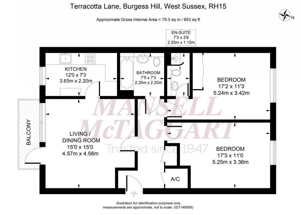 Floorplan for Terracotta Lane, Burgess Hill, RH15