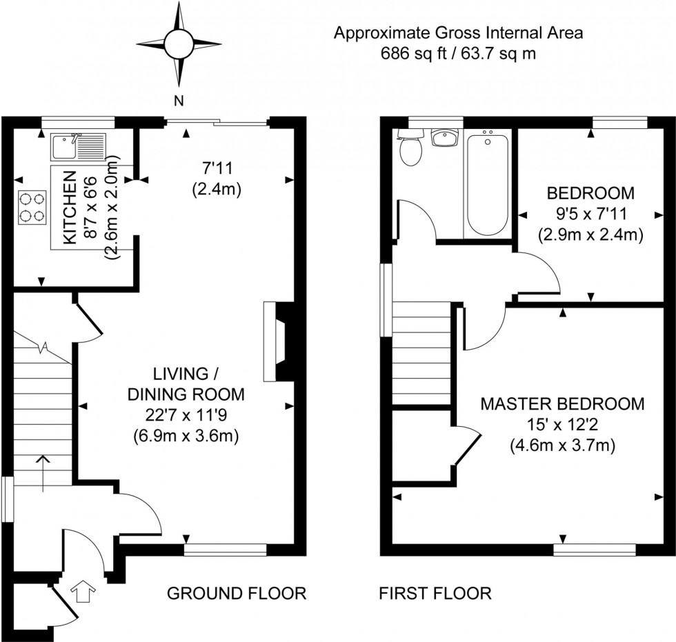 Floorplan for Bluebell Close, Haywards Heath, RH16
