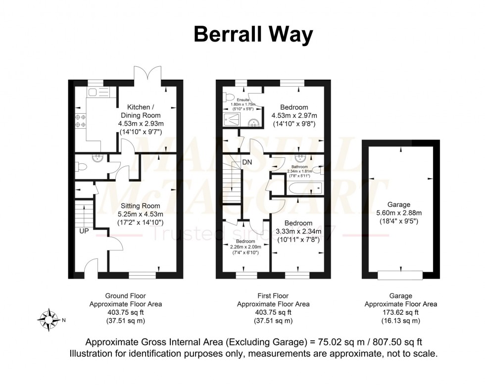 Floorplan for Berrall Way, Billingshurst, RH14