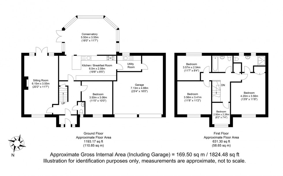 Floorplan for Graycoats Drive, Crowborough, TN6