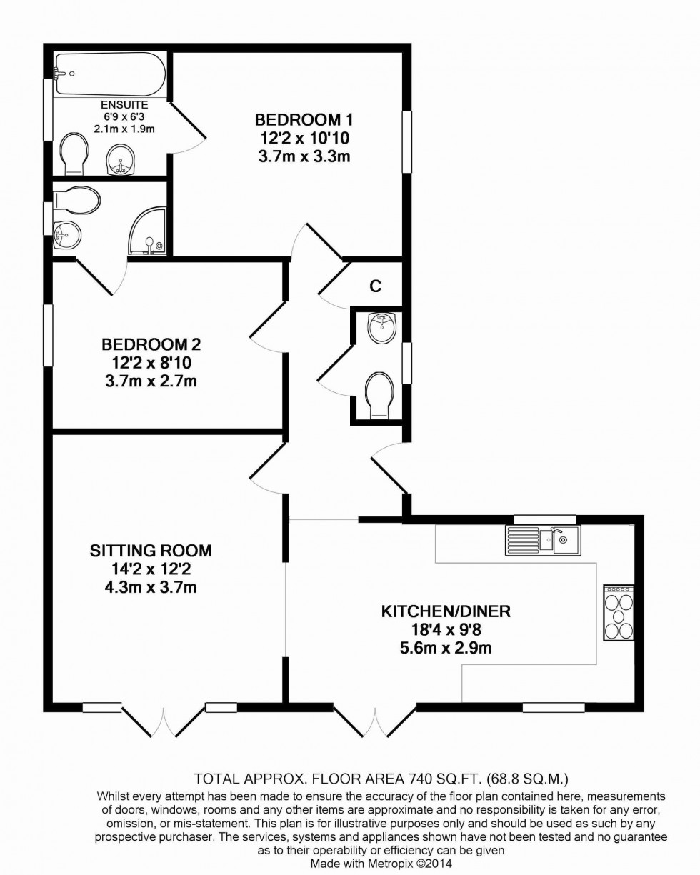 Floorplan for Croft Road, Crowborough, TN6