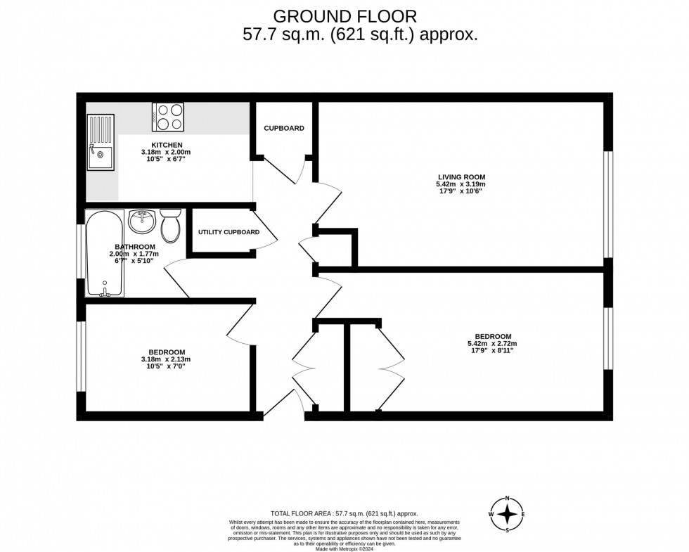 Floorplan for Skipton Way, Brookwood House Skipton Way, RH6