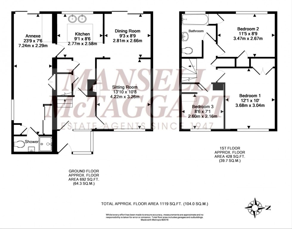 Floorplan for West Point, Newick, BN8