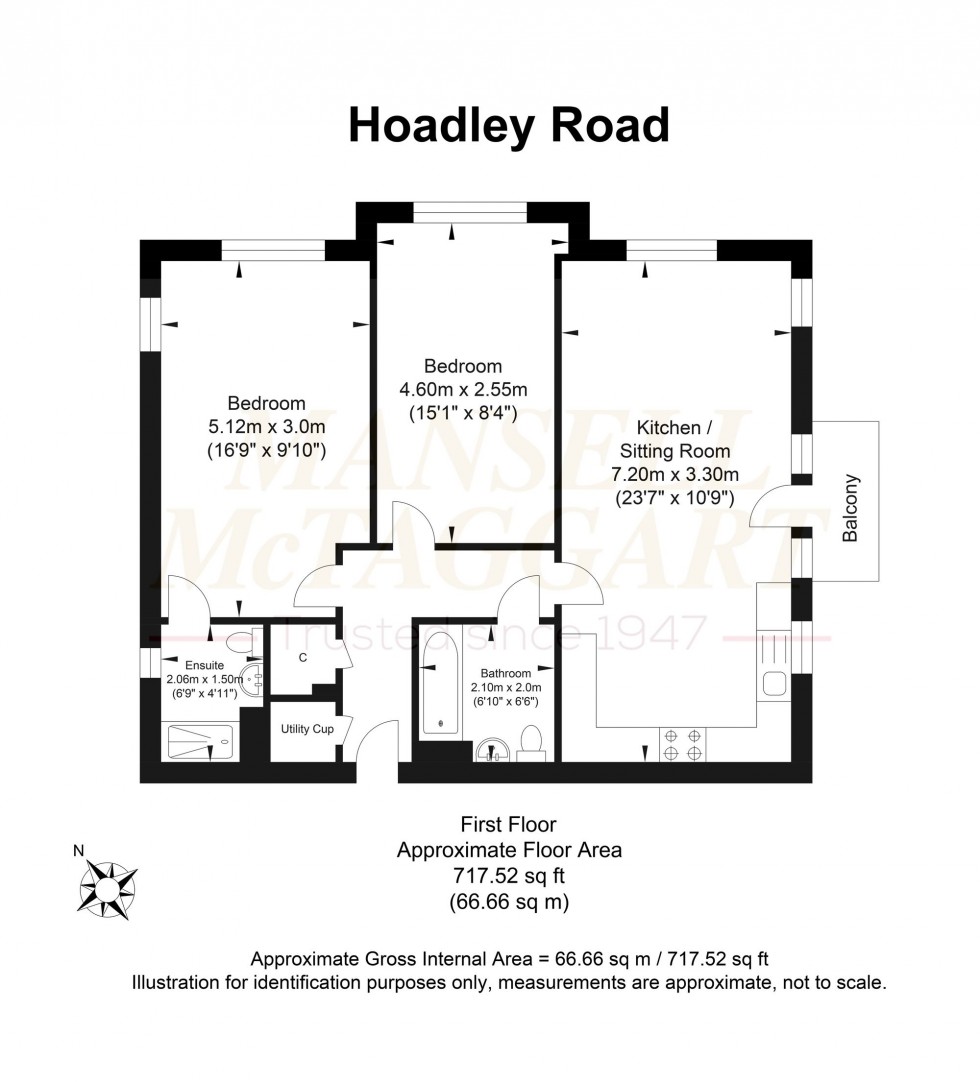 Floorplan for Hoadley Road, Dakota House, RH6